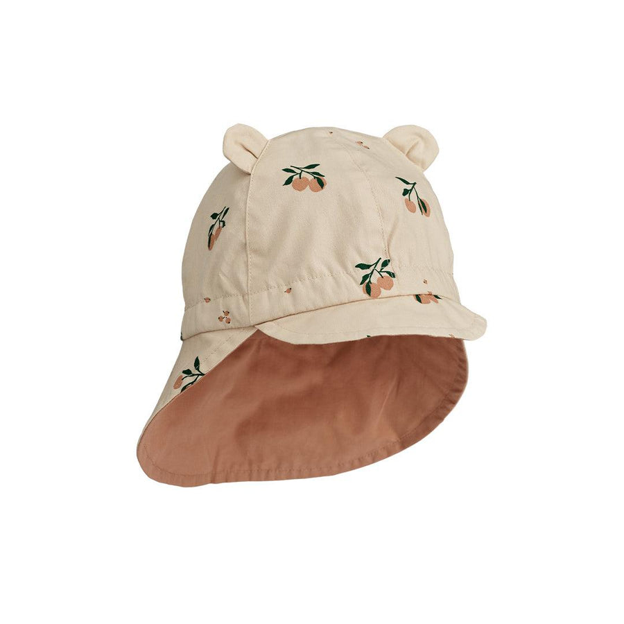 Liewood Gorm Reversible Sun Hat With Ears - Peach Seashell - Pale Tuscany-Hats-Peach Seashell/Pale Tuscany-0-3m | Natural Baby Shower