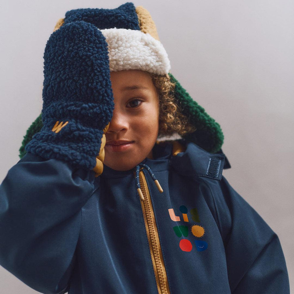 Liewood Grethe Fleece Gloves - Classic Navy Multi Mix-Gloves + Mittens-Classic Navy Multi Mix-1-2y | Natural Baby Shower