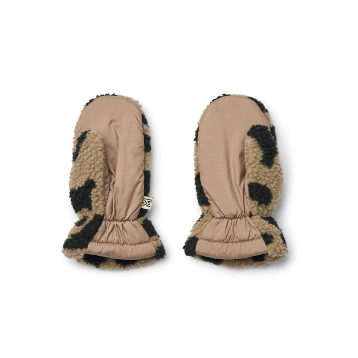 Liewood Grethe Fleece Gloves - Mega Leo / Oat Mix-Gloves + Mittens-Mega Leo / Oat Mix-1-2y | Natural Baby Shower