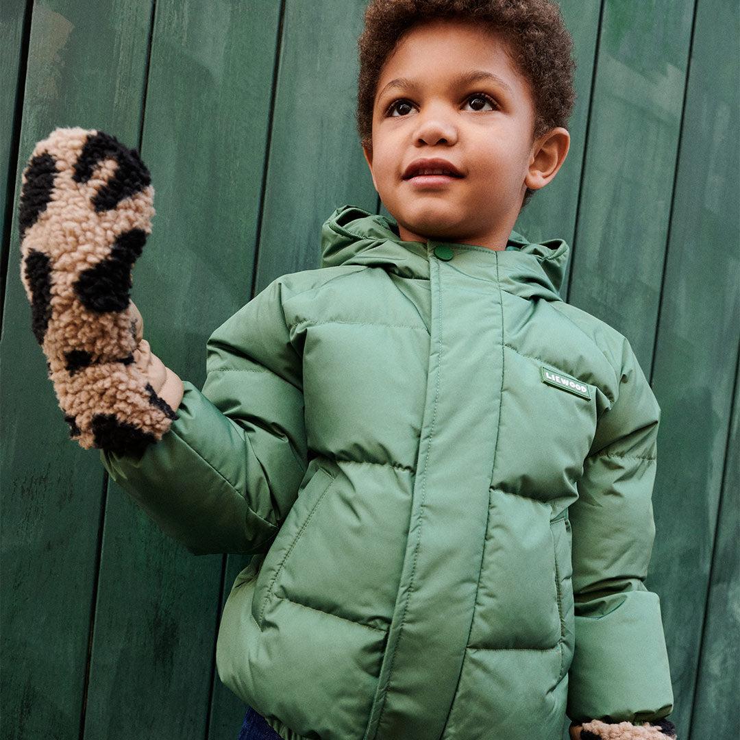 Liewood Grethe Fleece Gloves - Mega Leo / Oat Mix-Gloves + Mittens-Mega Leo / Oat Mix-1-2y | Natural Baby Shower