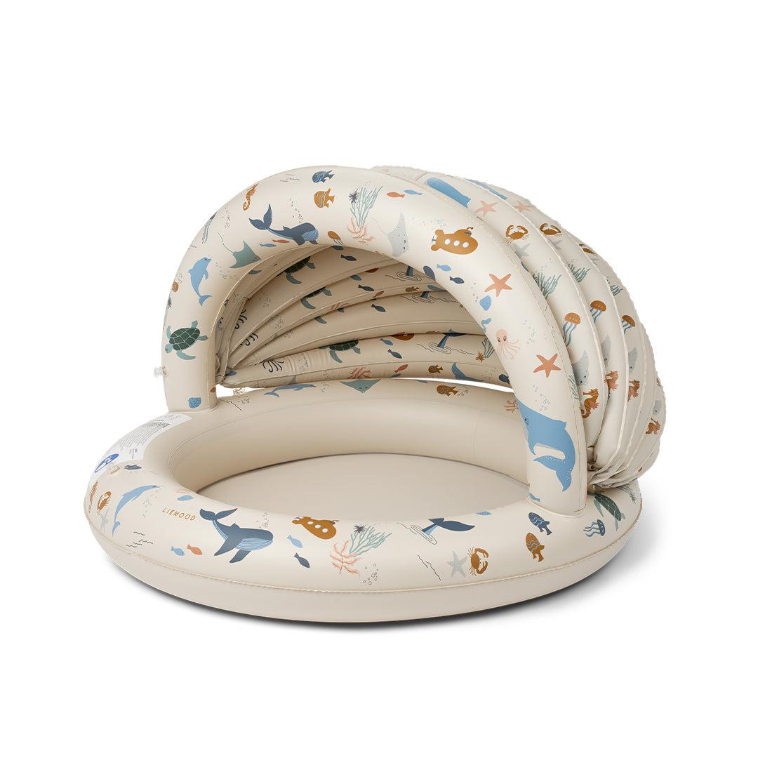 Liewood Hadleia Printed Canopy Pool - Sea Creature / Sandy-Outdoor Play-Sea Creature / Sandy-One size | Natural Baby Shower