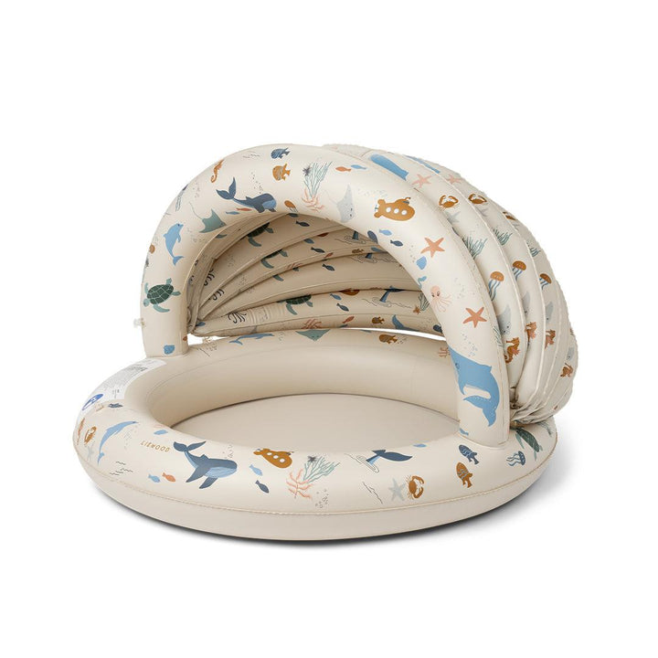 Liewood Hadleia Printed Canopy Pool - Sea Creature / Sandy-Outdoor Play-Sea Creature / Sandy-One size | Natural Baby Shower