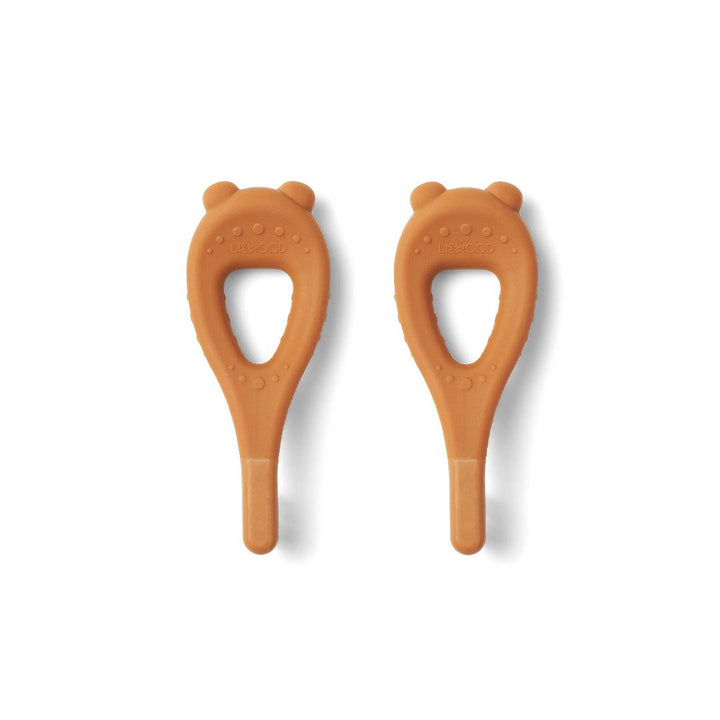Liewood Janelle Toothbrush - 2 Pack - Mustard-Toothcare-Mustard- | Natural Baby Shower