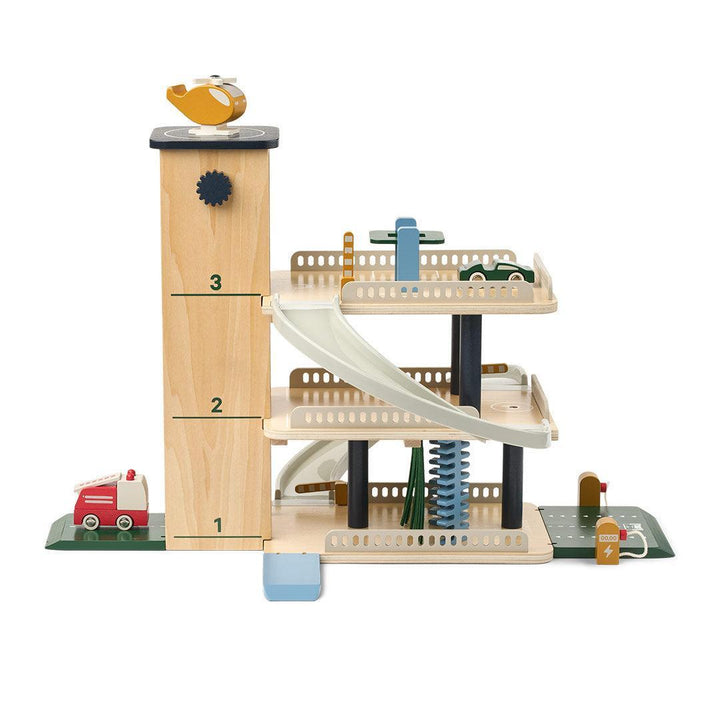 Liewood Jordy Wooden Multi Play Parking Tower - Beach Blue Multi Mix-Role Play- | Natural Baby Shower