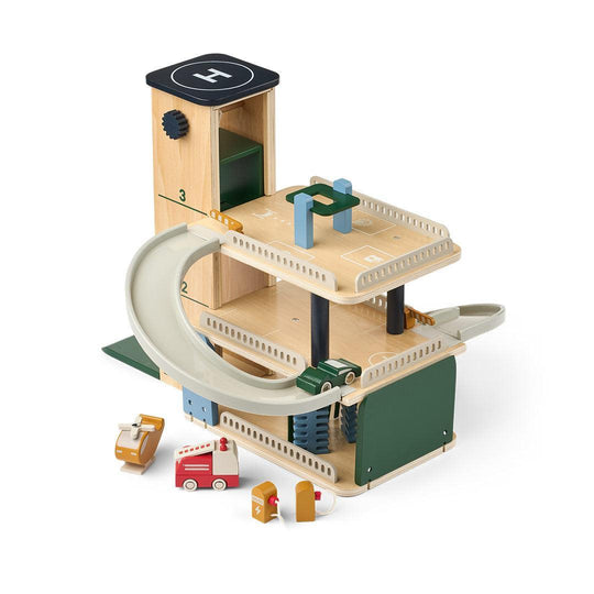 Liewood Jordy Wooden Multi Play Parking Tower - Beach Blue Multi Mix-Role Play- | Natural Baby Shower