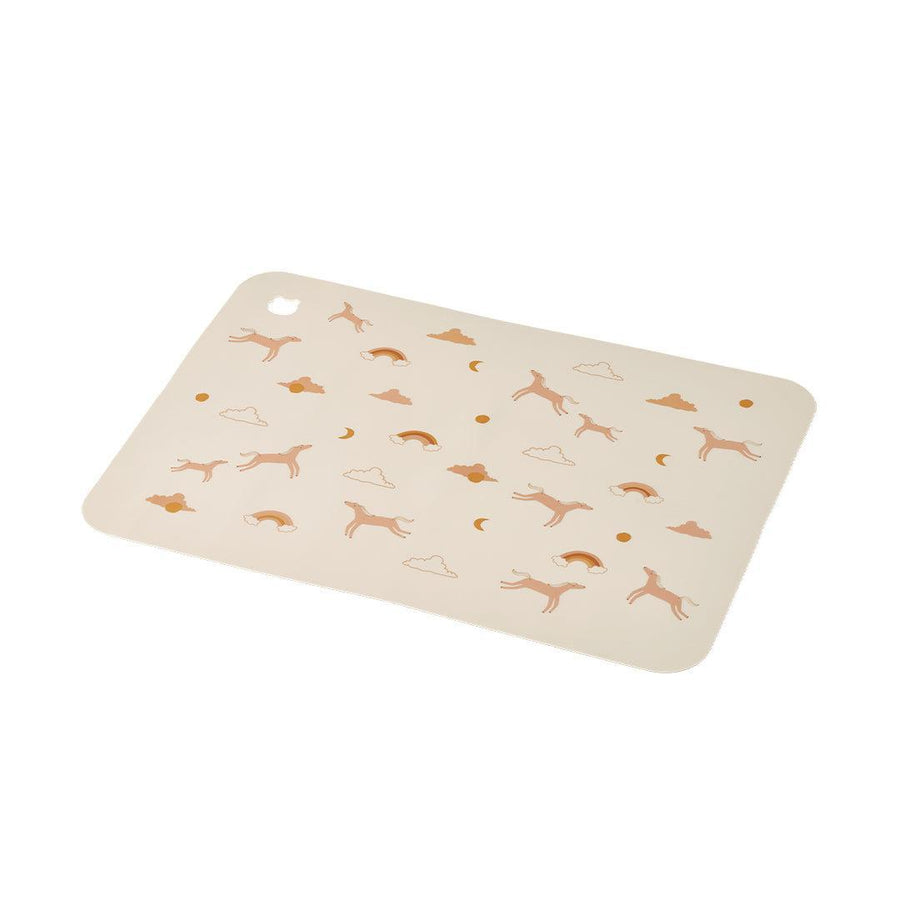 Liewood Jude Printed Placemat - Elephant / Creme De La Creme-Placemats-Elephant / Creme De La Creme-One size | Natural Baby Shower