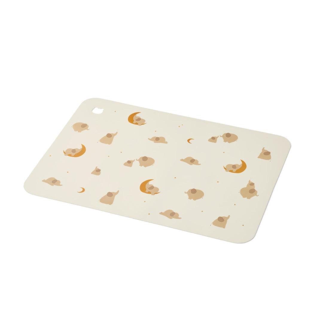 Liewood Jude Printed Placemat - Elephant / Creme De La Creme-Placemats-Elephant / Creme De La Creme-One size | Natural Baby Shower