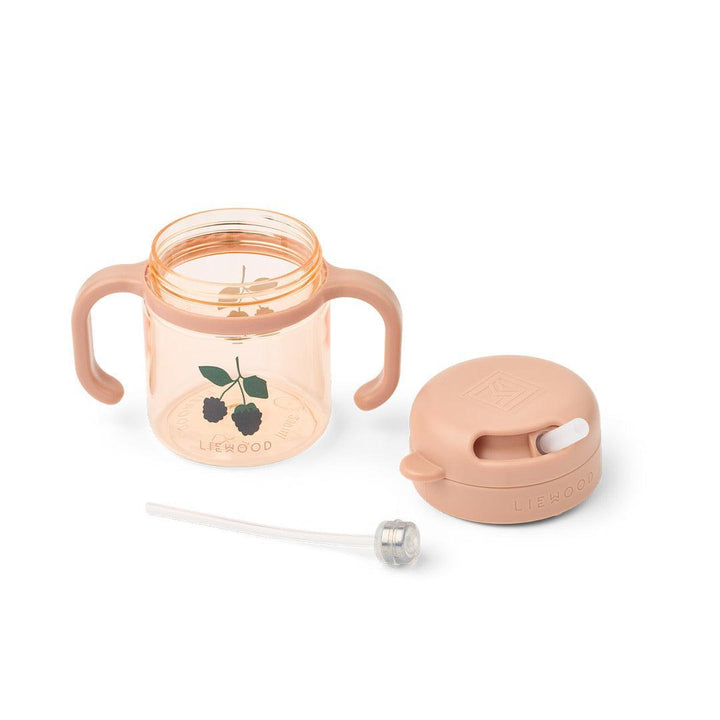 Liewood Kai Tritan Straw Cup 280ml - Berry / Pale Tuscany-Cups- | Natural Baby Shower
