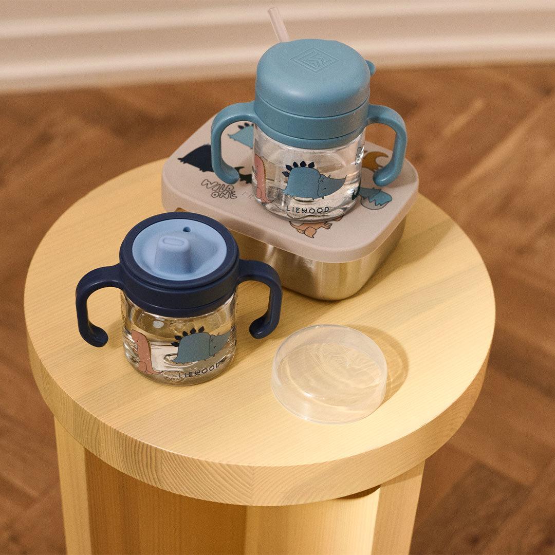 Liewood Kai Tritan Straw Cup 280ml - Dino Roar / Sandy-Cups- | Natural Baby Shower