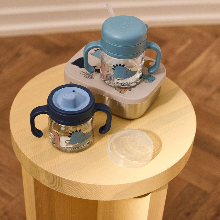 Liewood Kai Tritan Straw Cup 280ml - Dino Roar / Sandy-Cups- | Natural Baby Shower