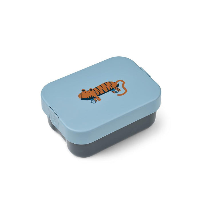 Liewood Kamil Lunchbox - Tiger / Beach Blue-Lunch Boxes-Tiger / Beach Blue- | Natural Baby Shower