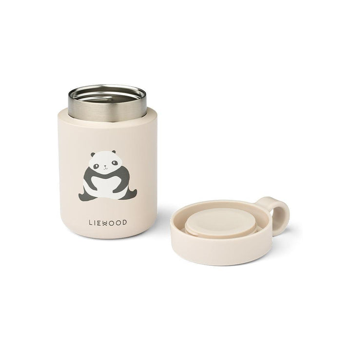 Liewood Kiani Printed Food Jar - Panda / Sandy-Food Storage-Panda / Sandy- | Natural Baby Shower
