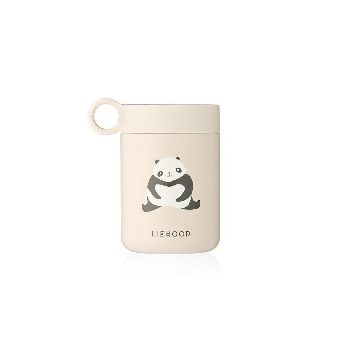 Liewood Kiani Printed Food Jar - Panda / Sandy-Food Storage-Panda / Sandy- | Natural Baby Shower