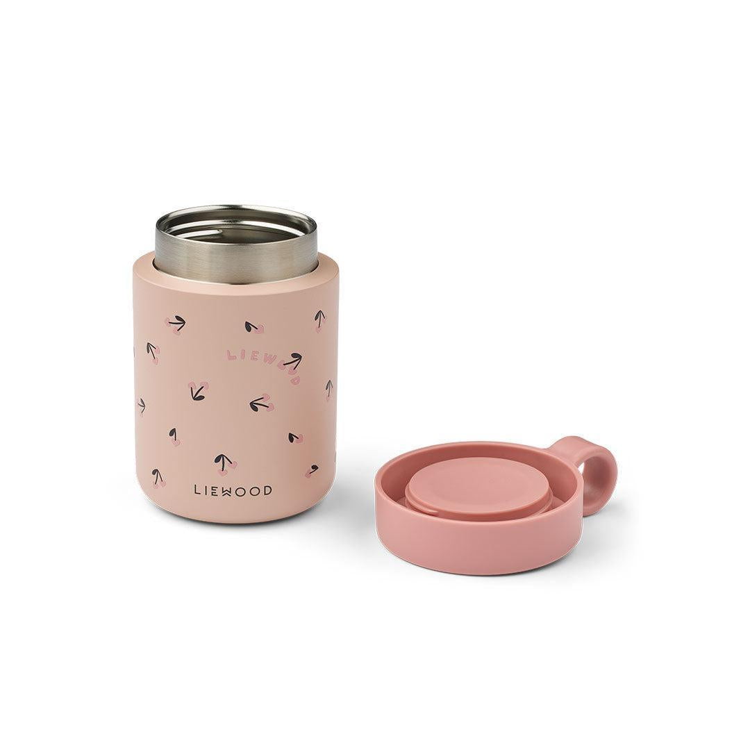 Liewood Kiani Printed Food Jar - Mega Cherry Heart / Rosey-Lunch Boxes-Mega Cherry Heart / Rosey- | Natural Baby Shower