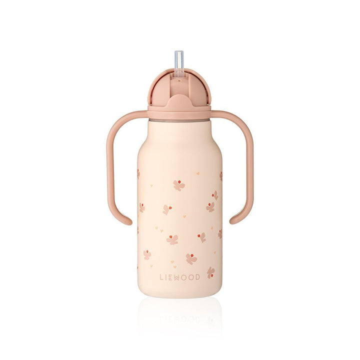 Liewood Kimmie Water Bottle 250ml - Mini Butterfly / Apple Blossom-Drinking Bottles-Mini Butterfly / Apple Blossom-250ml | Natural Baby Shower
