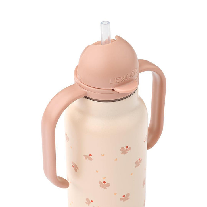 Liewood Kimmie Water Bottle 250ml - Mini Butterfly / Apple Blossom-Drinking Bottles-Mini Butterfly / Apple Blossom-250ml | Natural Baby Shower