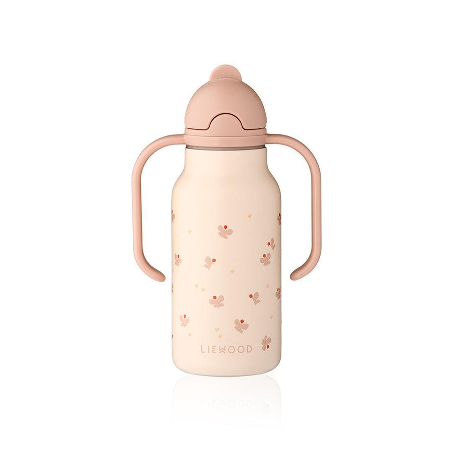 Liewood Kimmie Water Bottle 250ml - Mini Butterfly / Apple Blossom-Drinking Bottles-Mini Butterfly / Apple Blossom-250ml | Natural Baby Shower