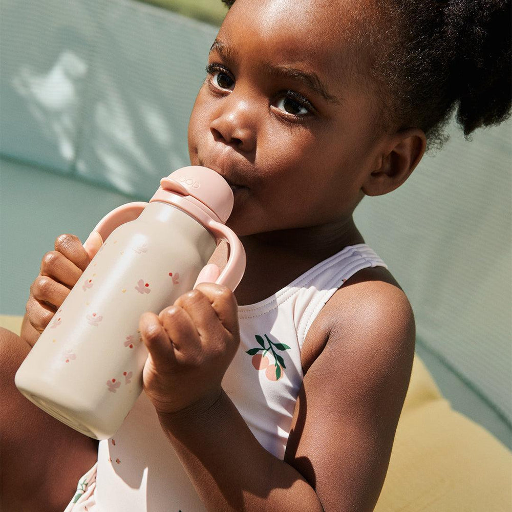 Liewood Kimmie Water Bottle 250ml - Mini Butterfly / Apple Blossom-Drinking Bottles-Mini Butterfly / Apple Blossom-250ml | Natural Baby Shower