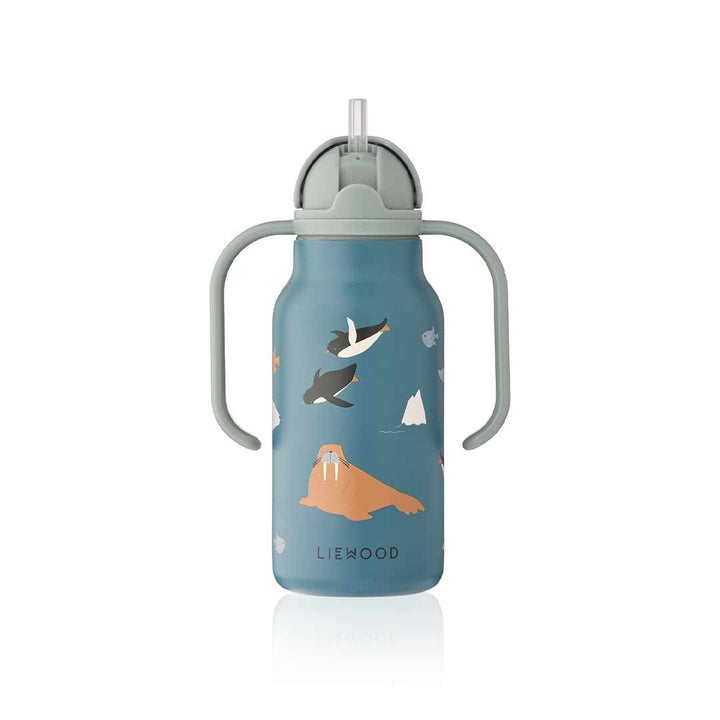 Liewood Kimmie Water Bottle 250 ml - Arctic Sea / Ocean View-Drinking Bottles-Arctic Sea / Ocean View-One size | Natural Baby Shower