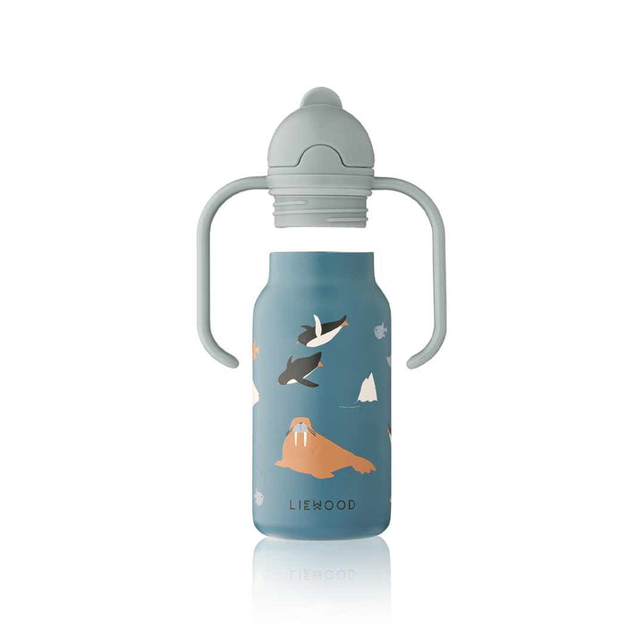 Liewood Kimmie Water Bottle 250 ml - Arctic Sea / Ocean View-Drinking Bottles-Arctic Sea / Ocean View-One size | Natural Baby Shower