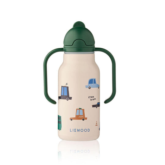 Liewood Kimmie Water Bottle 250ml - Cars / Sandy-Drinking Bottles-Cars / Sandy- | Natural Baby Shower