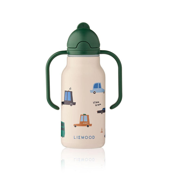 Liewood Kimmie Water Bottle 250ml - Cars / Sandy-Drinking Bottles-Cars / Sandy- | Natural Baby Shower