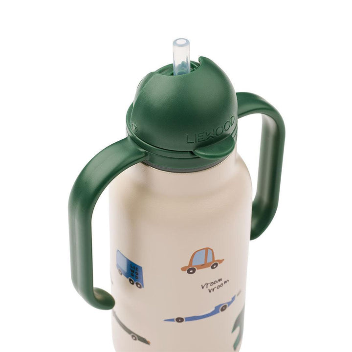 Liewood Kimmie Water Bottle 250ml - Cars / Sandy-Drinking Bottles-Cars / Sandy- | Natural Baby Shower