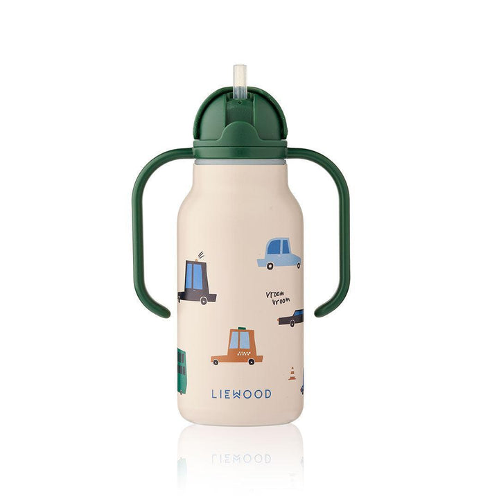 Liewood Kimmie Water Bottle 250ml - Cars / Sandy-Drinking Bottles-Cars / Sandy- | Natural Baby Shower