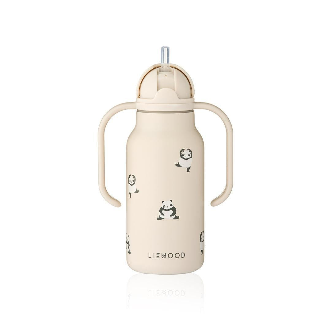 Liewood Kimmie Water Bottle 250ml - Mini Panda / Sandy-Drinking Bottles-Mini Panda / Sandy-250ml | Natural Baby Shower