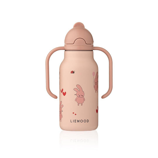 Liewood Kimmie Water Bottle 250ml - Wild Child / Rosey-Drinking Bottles- | Natural Baby Shower