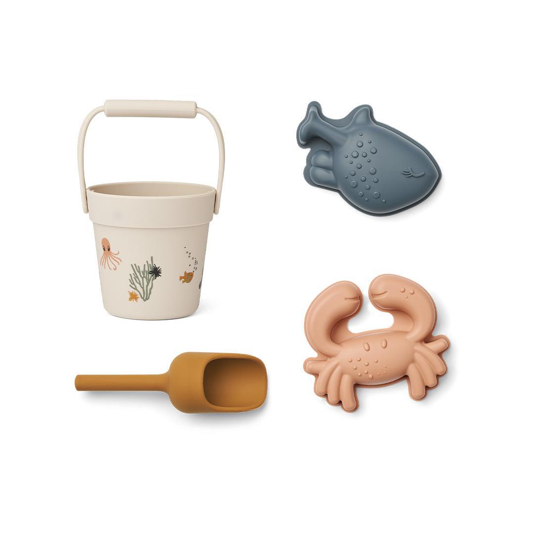 Liewood Kit Mini Sea Creature Beach Set - Sea Creature - Sandy-Beach Toys-Sea Creature/Sandy- | Natural Baby Shower