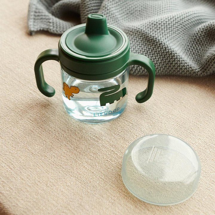 Liewood Kylo Tritan Sippy Cup Beaker 280ml - Dinosaurs/Mist-Sippy Cups-Dinosaurs/Mist-280ml | Natural Baby Shower