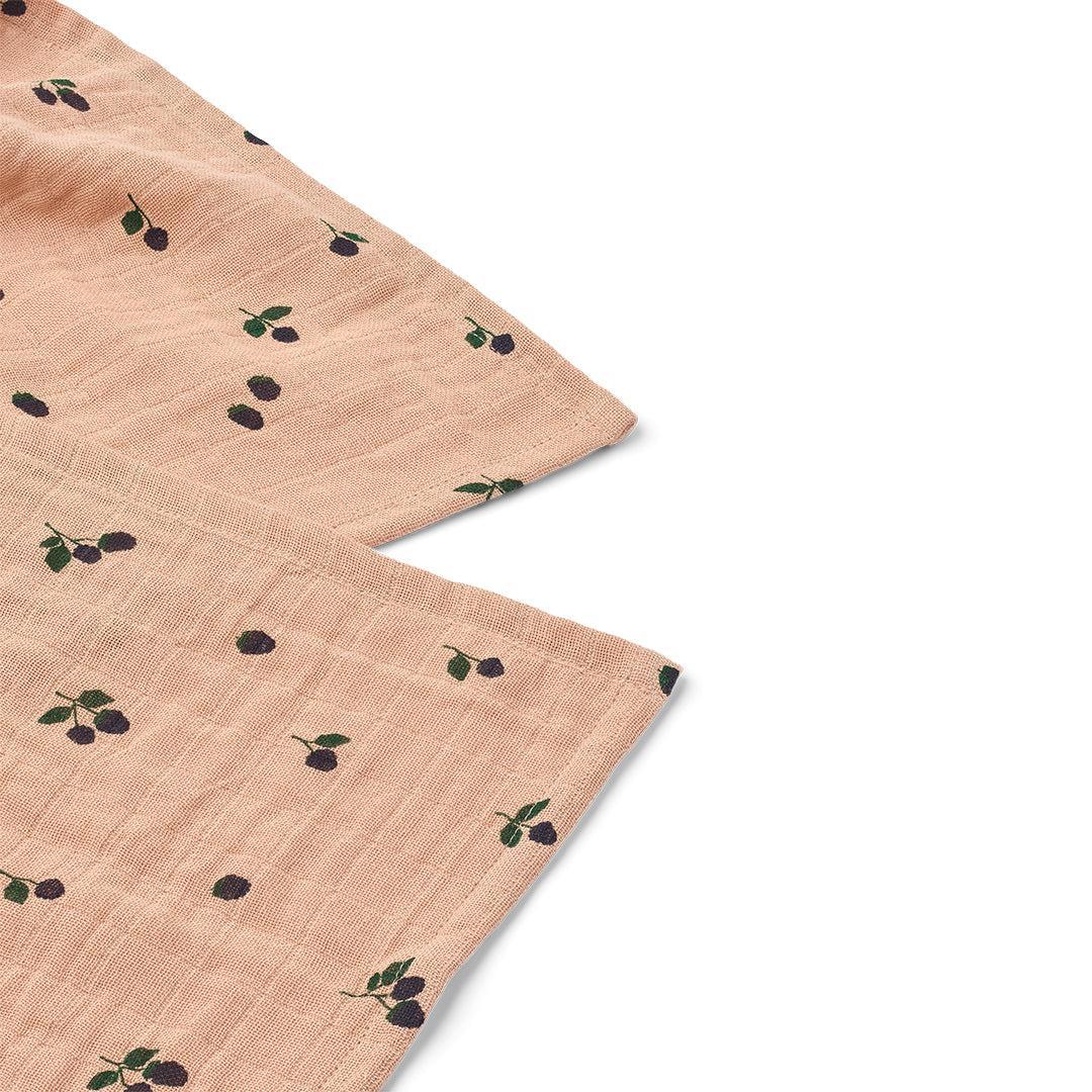 Liewood Lewis Muslin Cloth 2-Pack - Mini Berry / Pale Tuscany-Muslin Squares-Mini Berry / Pale Tuscany-One size | Natural Baby Shower