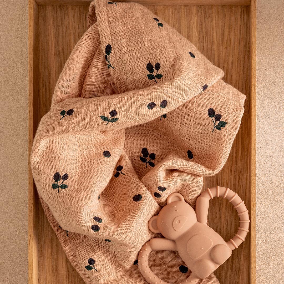 Liewood Lewis Muslin Cloth 2-Pack - Mini Berry / Pale Tuscany-Muslin Squares-Mini Berry / Pale Tuscany-One size | Natural Baby Shower