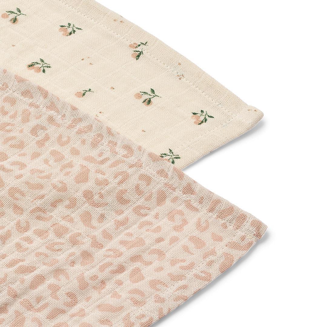 Liewood Lewis Muslin Cloth 2-Pack - Mini Leo / Mini Peach Mix-Muslin Squares- | Natural Baby Shower