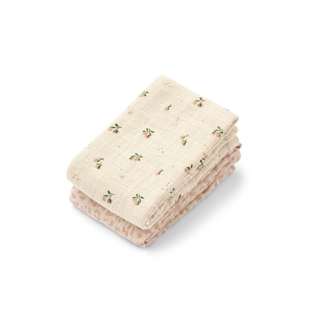 Liewood Lewis Muslin Cloth 2-Pack - Mini Leo / Mini Peach Mix-Muslin Squares- | Natural Baby Shower