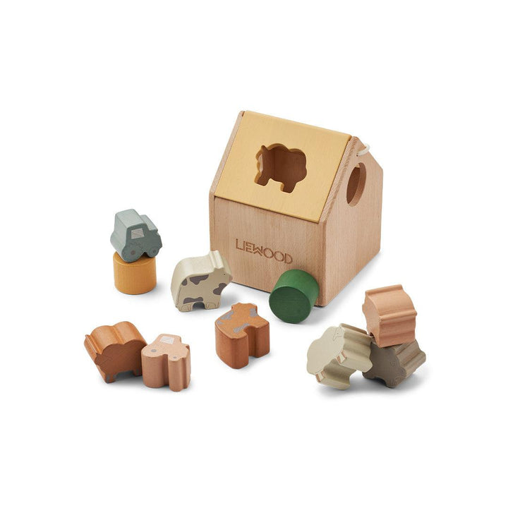Liewood Ludwig Shape Sorter - Sandy Multi Mix-Puzzles + Games-Sandy Multi Mix-One Size | Natural Baby Shower
