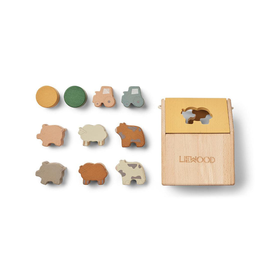 Liewood Ludwig Shape Sorter - Sandy Multi Mix-Puzzles + Games-Sandy Multi Mix-One Size | Natural Baby Shower