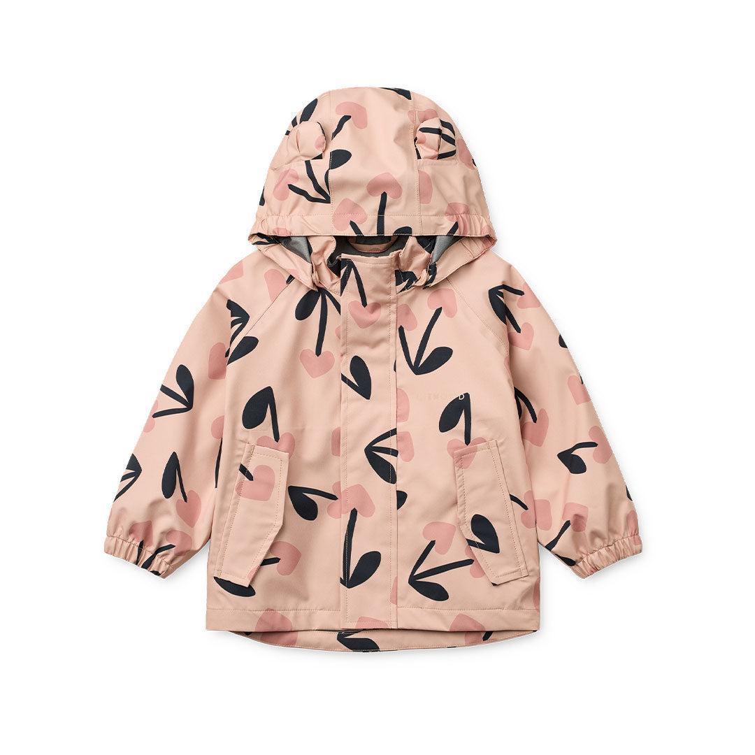 Liewood Manu Rainwear Set - Mega Cherry Heart/ Rosey Mix-Rainsuits + Sets-Mega Cherry Heart/ Rosey Mix-80 | Natural Baby Shower