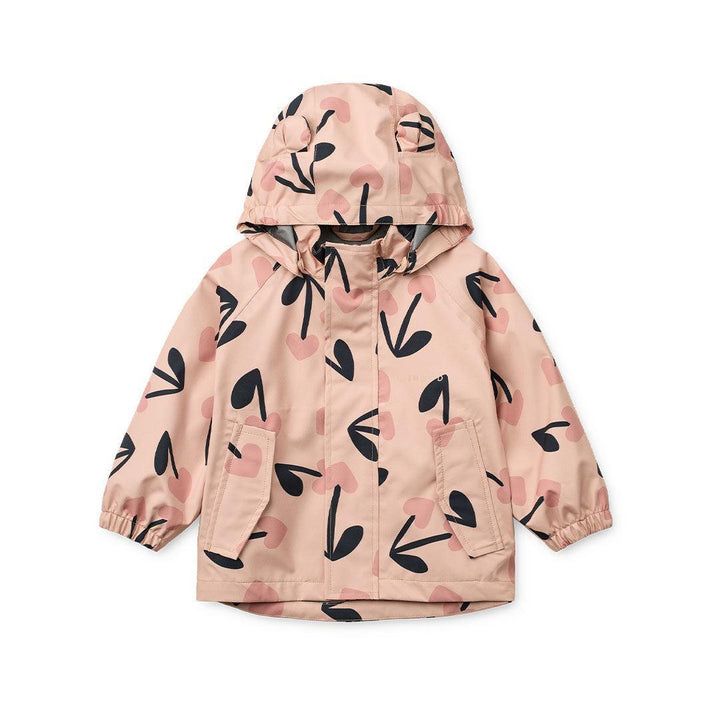 Liewood Manu Rainwear Set - Mega Cherry Heart/ Rosey Mix-Rainsuits + Sets-Mega Cherry Heart/ Rosey Mix-80 | Natural Baby Shower
