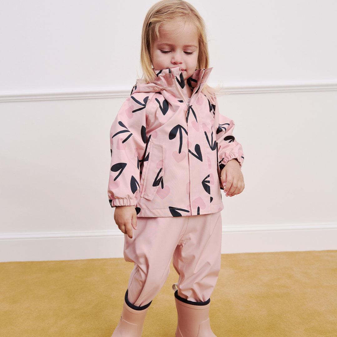 Liewood Manu Rainwear Set - Mega Cherry Heart/ Rosey Mix-Rainsuits + Sets-Mega Cherry Heart/ Rosey Mix-80 | Natural Baby Shower