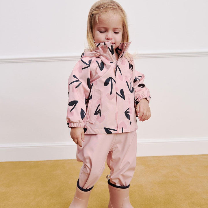 Liewood Manu Rainwear Set - Mega Cherry Heart/ Rosey Mix-Rainsuits + Sets-Mega Cherry Heart/ Rosey Mix-80 | Natural Baby Shower