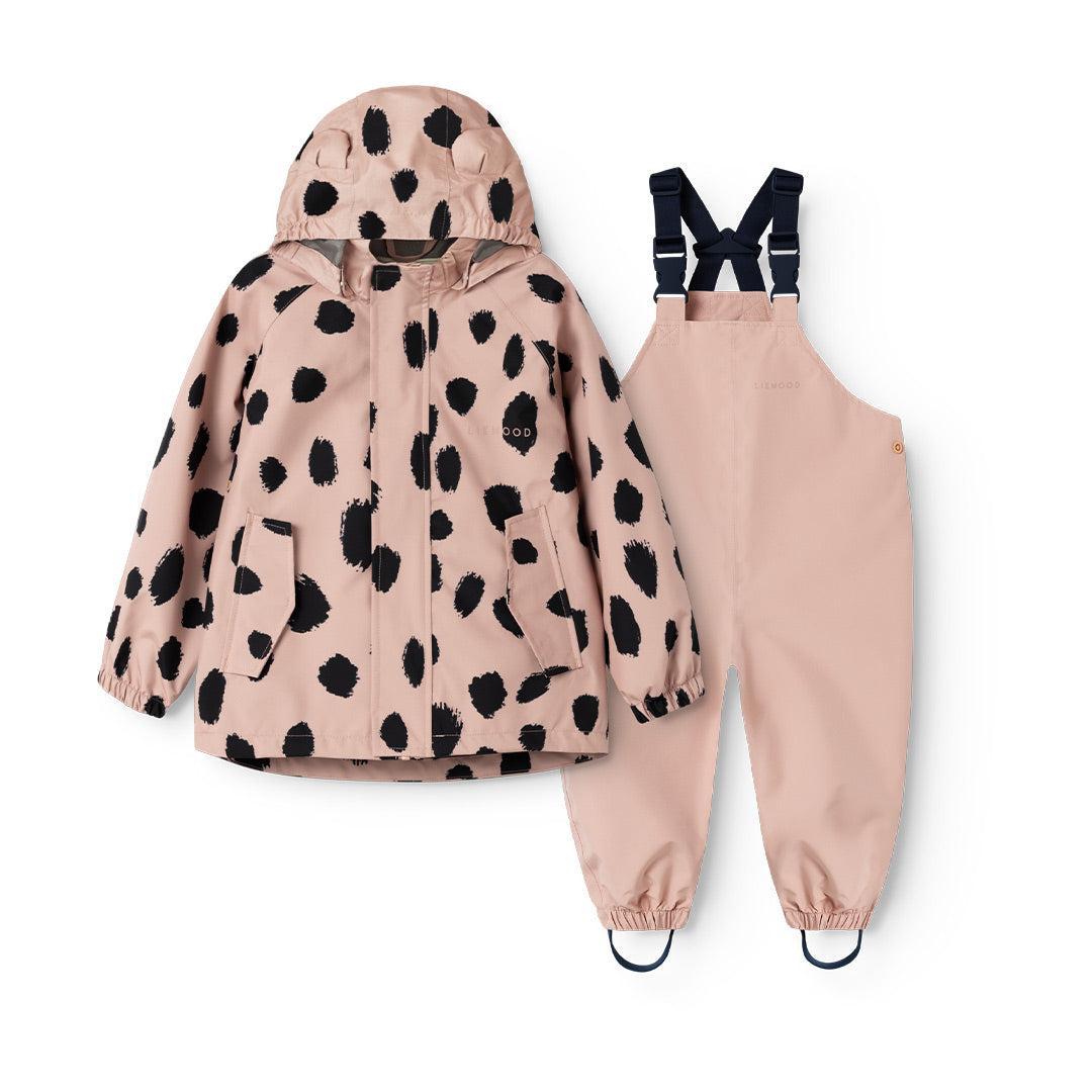 Liewood Manu Rainwear Set - Mega Leo Spot / Pale Tuscany-Rainsuits + Sets-80- | Natural Baby Shower
