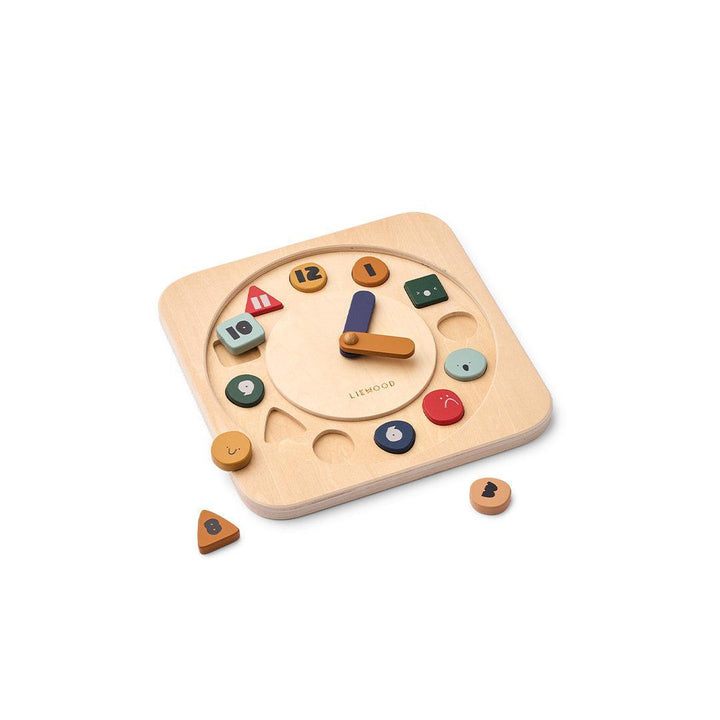 Liewood Karamo Moods & Time Activity Board - Characters / Sandy-Puzzles + Games-Characters / Sandy-One size | Natural Baby Shower