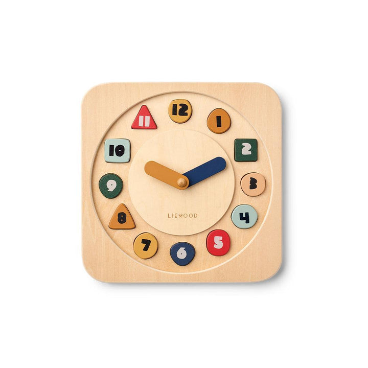Liewood Karamo Moods & Time Activity Board - Characters / Sandy-Puzzles + Games-Characters / Sandy-One size | Natural Baby Shower