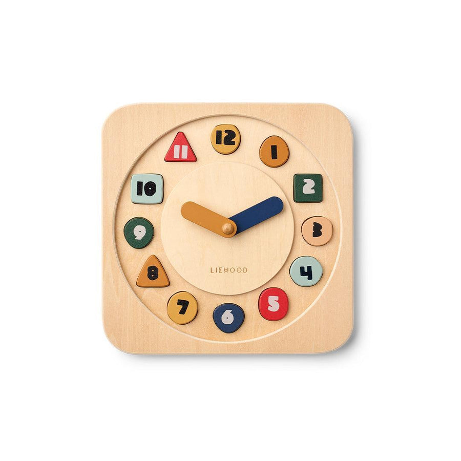 Liewood Karamo Moods & Time Activity Board - Characters / Sandy-Puzzles + Games-Characters / Sandy-One size | Natural Baby Shower