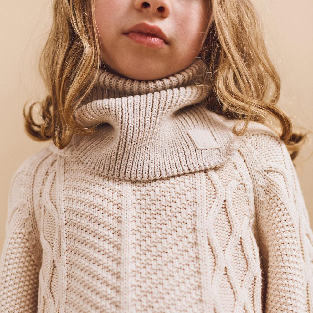 Liewood Mathias Neckwarmer Scarf - Sandy-Scarves-Sandy-One size | Natural Baby Shower
