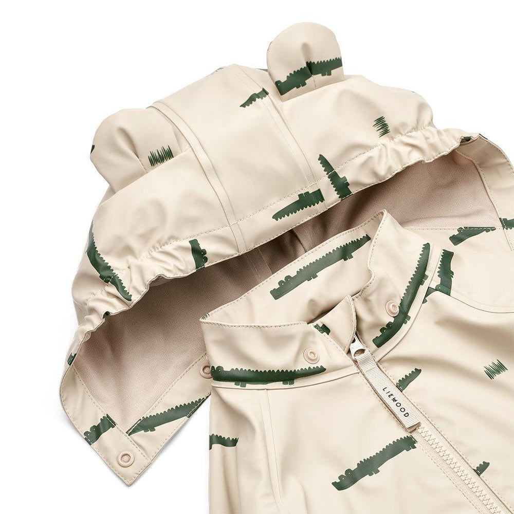Liewood Melodi Printed Rainwear Set - Crocodile/Sandy-Rainsuits + Sets-Crocodile/Sandy-80 | Natural Baby Shower