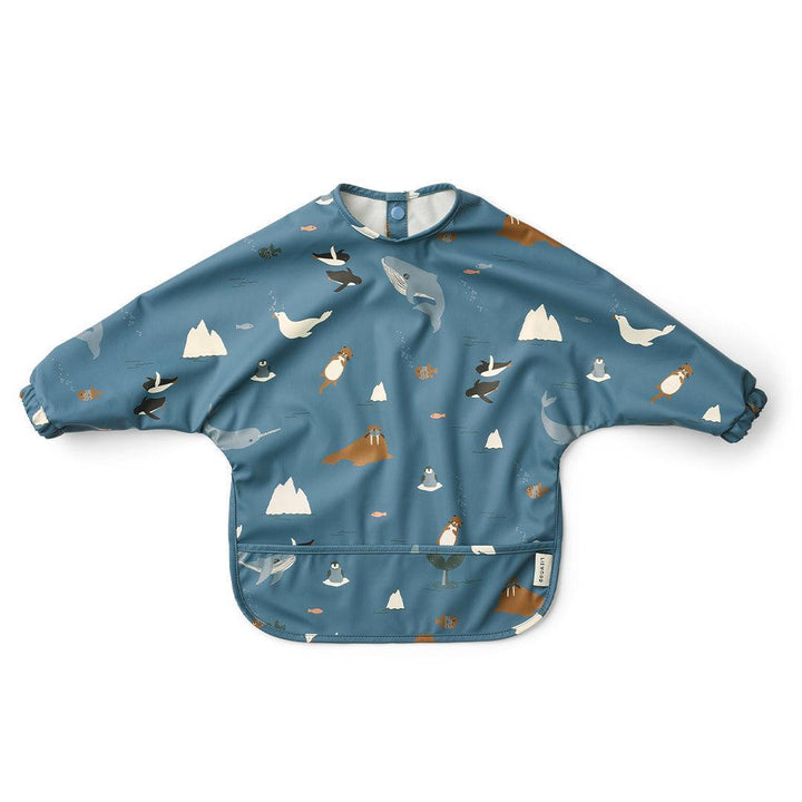 Liewood Merle Printed Cape Bib - Arctic Sea / Ocean View-Bibs-Arctic Sea / Ocean View-One size | Natural Baby Shower