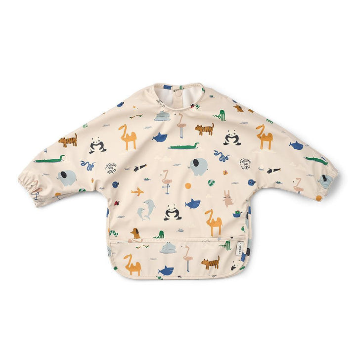 Liewood Merle Printed Cape Bib - Around The World / Sandy-Bibs-Around The World / Sandy-One size | Natural Baby Shower